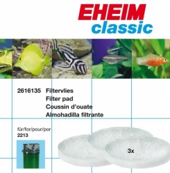 EHEIM Filtrační vata pro filtr Eheim 2213, Bílá 3 ks