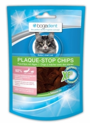 BOGAR Dentální rybí lupínky pro kočky Bogadent PLAQUE-STOP CHIPS FISH, 50 g 